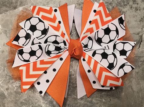 Soccer Bow Soccer Ponytail Soccer Pony Soccer Hairbow Etsy Soccer