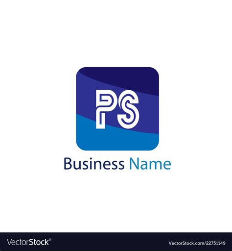 Initial Letter Ps Logo Template Design Royalty Free Vector