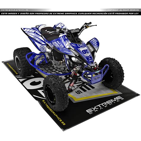 Adhesivos Quad Yamaha Yfz Clean Azul Extremegraphics Es