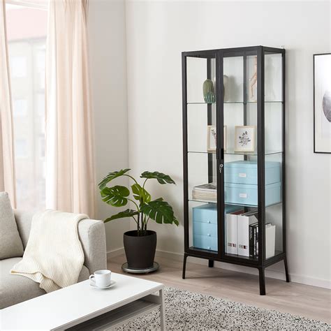 MILSBO Vitrine, anthracite, 73x175 cm - IKEA