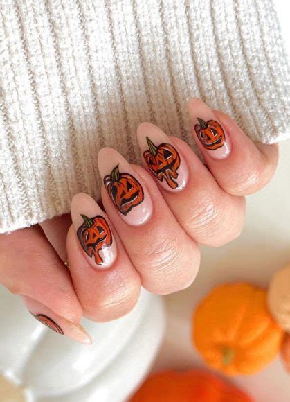 Dazzling Halloween Nails That Turn Heads Melted Pumpkin Nails