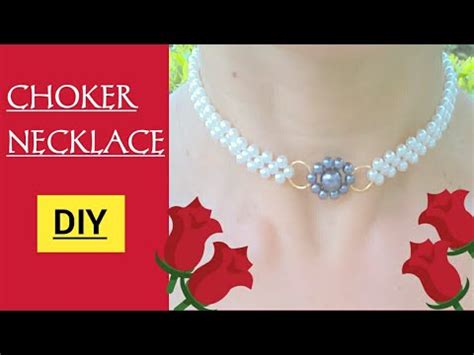 Pearl Beaded Choker Necklace Diy Jewelry Making Youtube