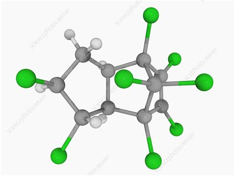 Chlordane molecule - Stock Image - F004/6240 - Science Photo Library