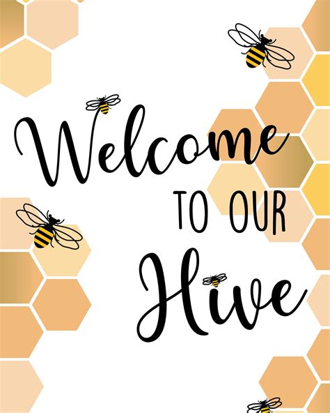 Welcome To Our Hive Sign Etsy