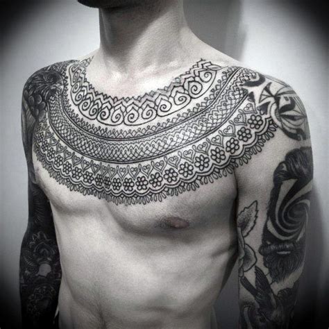 Cool Collar Bone Tattoos For Men Inspiration Guide Chest