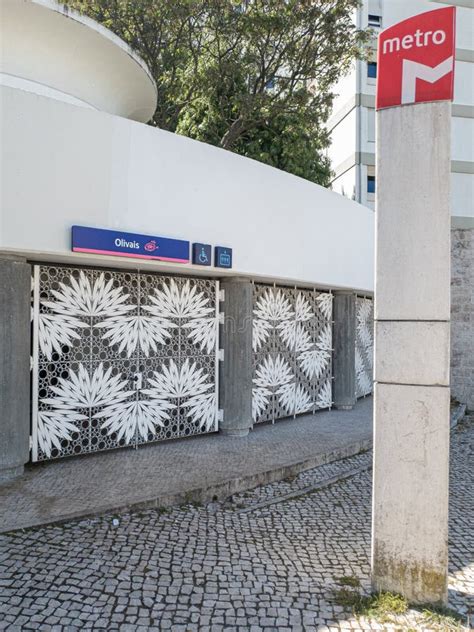 Exterior of Lisbon Subway Station in the Olivais Area Editorial Stock ...