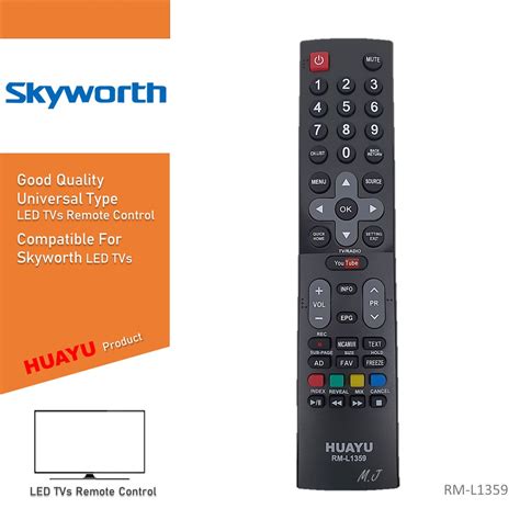 Skyworth Replacement For Skyworth Flat Panel Led Tv Remote Control