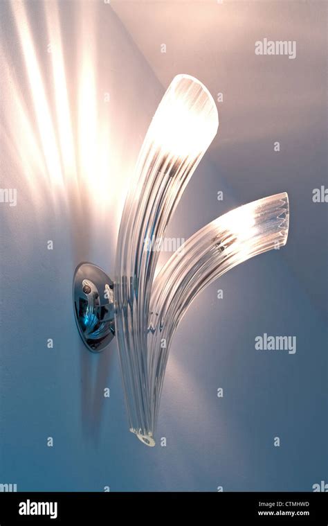 White wall lamp Stock Photo - Alamy