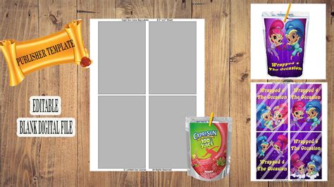 Free Printable Capri Sun Label Template Free