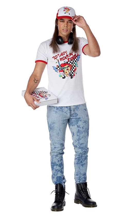 Men's Rockin' Pizza Dude Costume, Men's Sexy Pizza Delivery Costume ...