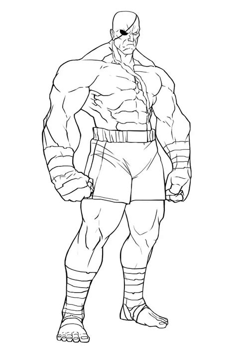 Street Fighter Coloring Page