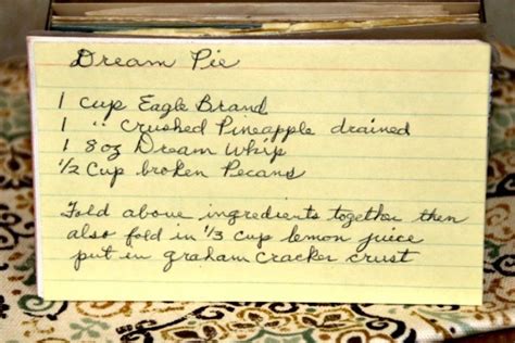 Dream Pie: A Light and Luscious Dessert from Vintage Recipe Box 003 | Vintage Recipe Project