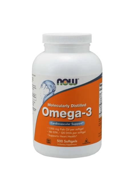 ОМЕГА-3 РИБЕНО МАСЛО 1000мг меки капсули 500 бр. НАУ ФУУДС OMEGA-3 FISH ...