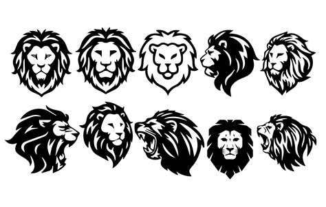 Lions Svg Lion Head Design Lion Collection Lion Bundle Etsy