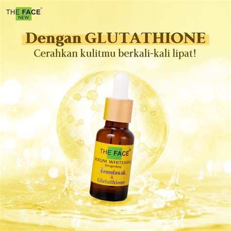 Jual The Face Serum Temulawak Whitening With Glutathione Serum Wajah