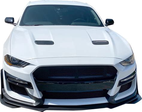 Ikon Motorsports Front Bumper Cover Compatible With 2018 2023 Ford Mustang Gt500 Style Front