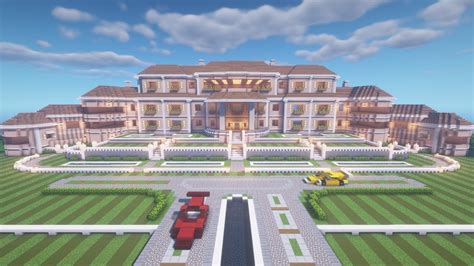 Minecraft Huge Realistic Mansion Tutorial How To Build Part