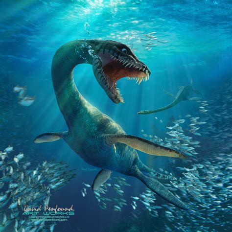 David Penfound Artworks Ltd - plesiosaur Art/ Time Machine Aquarium ...