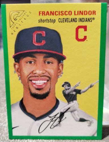 Francisco Lindor Topps Gallery Heritage Green Parallel Card