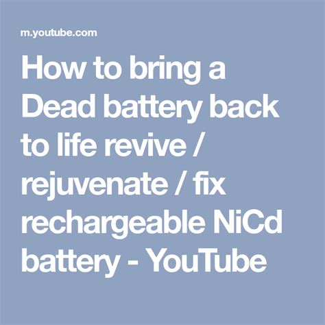 How To Bring A Dead Battery Back To Life Revive Rejuvenate Fix