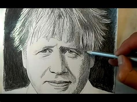 Борис Джонсон у вишиванці. Малюнок олівцем. Boris Johnson. Drawing ...