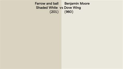 Farrow And Ball Shaded White 201 Vs Benjamin Moore Dove Wing 960