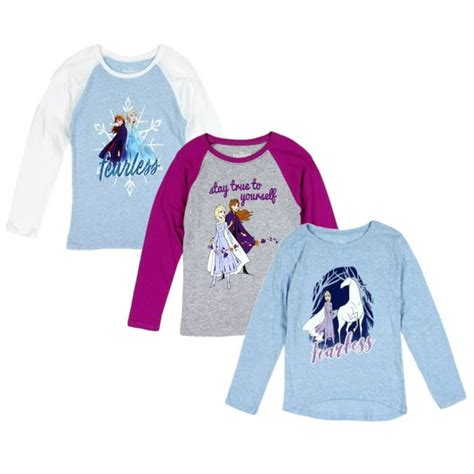 Frozen 2 Frozen Ii Girls Toddler Long Sleeve Shirt Set Of 3 Walmart