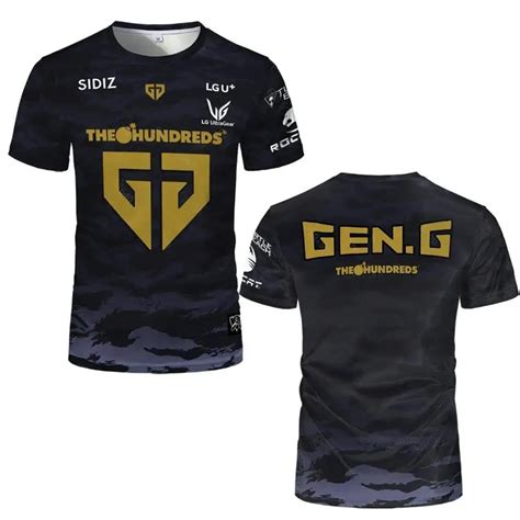 Camiseta Con Estampado 3D De LCK Gen G Para Hombre De Esports Uniforme