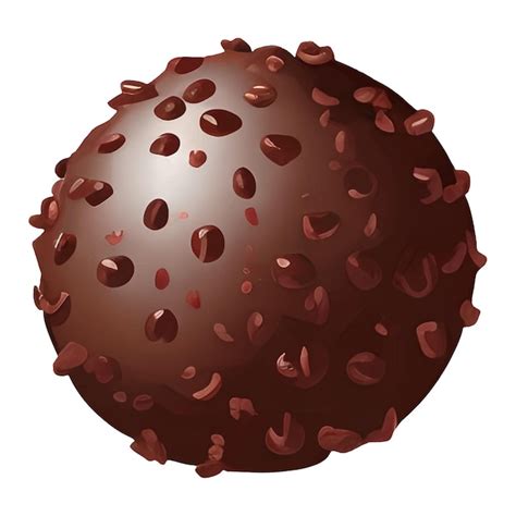 Bola de chocolate de leite isolada ilustração detalhada de pintura