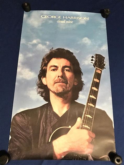 Vintage George Harrison Cloud Nine Lp Promo Poster Beatles