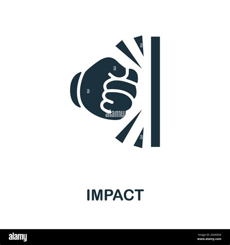 Impact Icon Simple Creative Element Filled Monochrome Impact Icon For