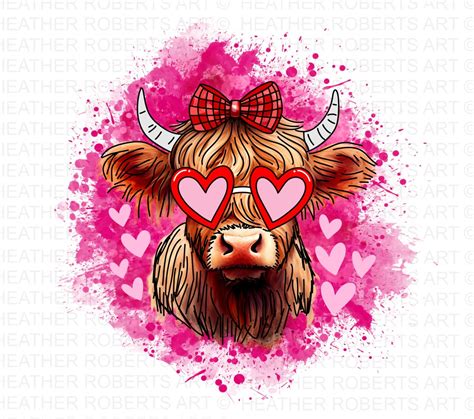 Heifer Valentine Png Highland Cow Valentine Png Valentine Day Western