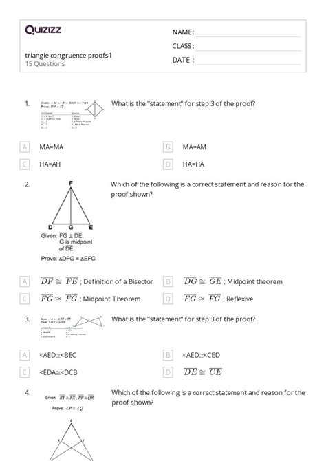 50 Congruence Worksheets On Quizizz Free Printable