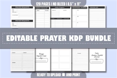 Prayer Journal Bundle Designs Graphics