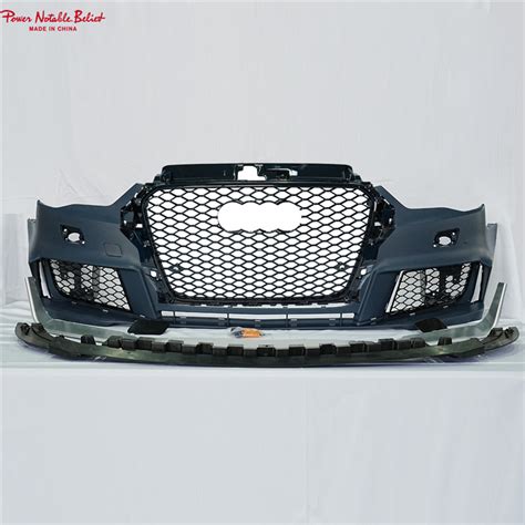 RS3 Style Bodikit For Audi A3 S3 8V Bumper With Grill Front Lip