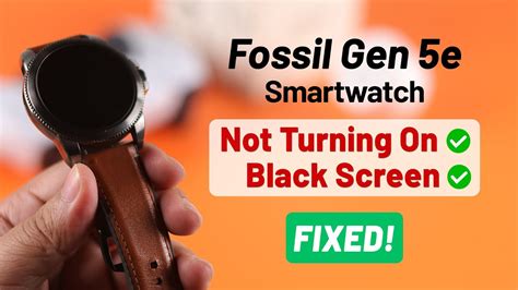 Fossil Gen 5E Smartwatch Not Turning ON How To Fix YouTube