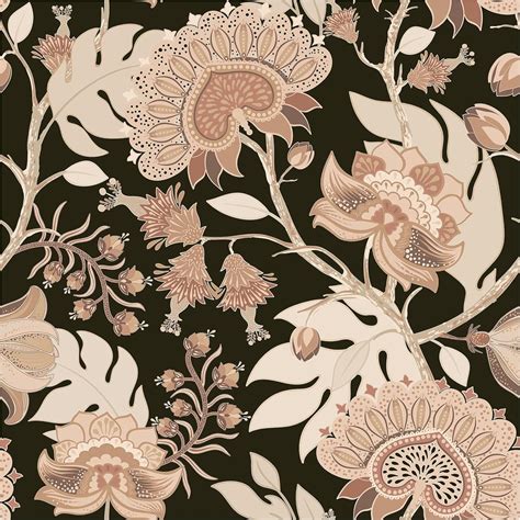 Floralplus Peel And Stick Wallpaper Removable Boho Wallpaper Vintage