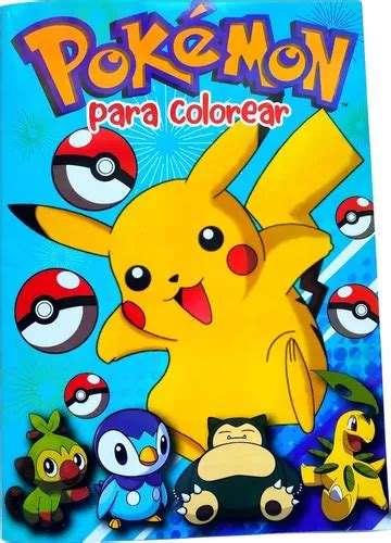 Libro Para Colorear Pokemon Pikachu Variedad De Dibujos Cuotas Sin