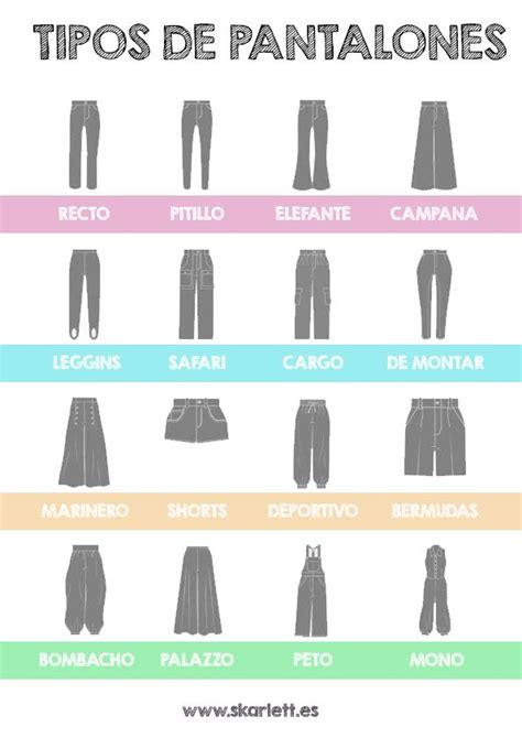 Dise O De Moda Tipos B Sicos De Pantal N Ficha Descargable Fashion