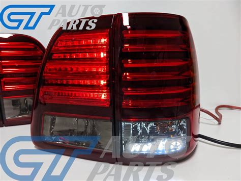 Smoked Red Led Tail Lights For 98 07 Toyota Land Cruiser Fj100 Lc100