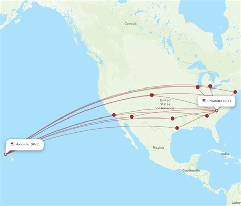 All Flight Routes From Charlotte To Honolulu Clt To Hnl Flight Routes