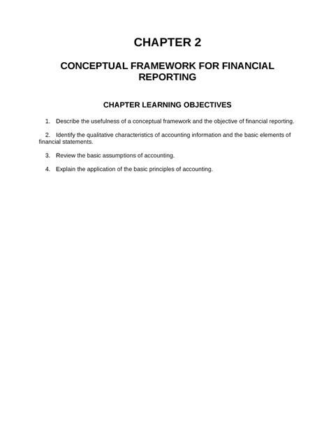 Chapter 2 Conceptual Framework For Financial Reporting Chapter 2