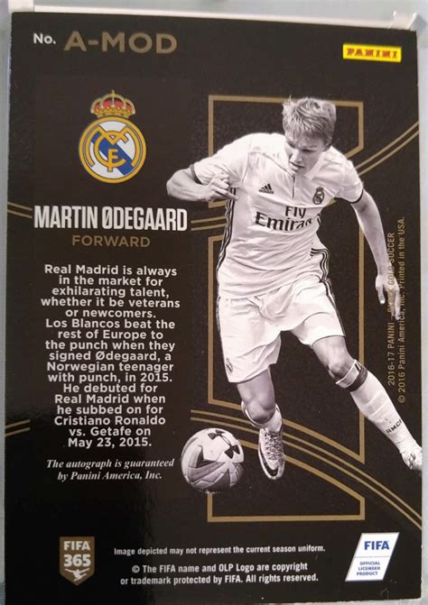 代購代標第一品牌樂淘letao2016 17 PANINI BLACK GOLD MARTIN ODEGAARD AUTO 直筆サイン