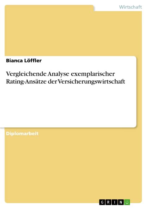 Vergleichende Analyse exemplarischer Rating Ansätze der