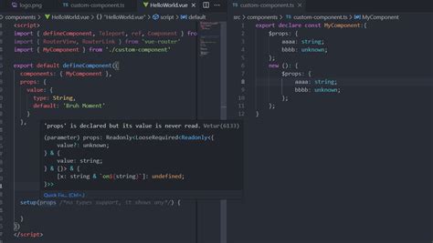 Using Component With Props Type Breaks All Typings Issue