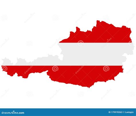 Flag in map of Austria stock vector. Illustration of isolated - 179978363