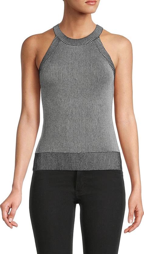 Calvin Klein Sleeveless Ribbed Top Shopstyle