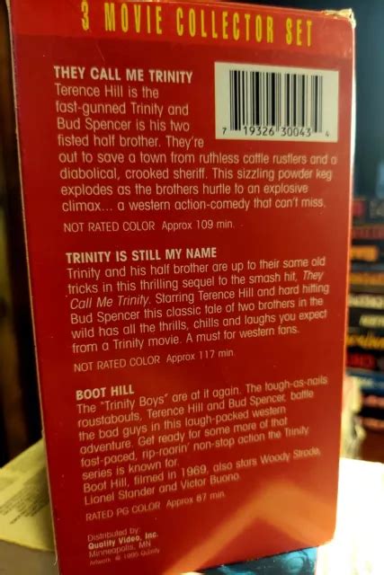 THEY CALL ME TRINITY Trilogy VHS Terrence Hill Italian Western Box Set