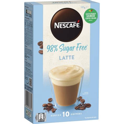 Nescafe Sugar Free Latte Coffee Sachets Pack Woolworths