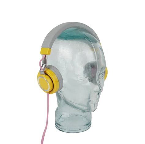 Grey & Yellow Contemporary Headphones | Electro Props Hire